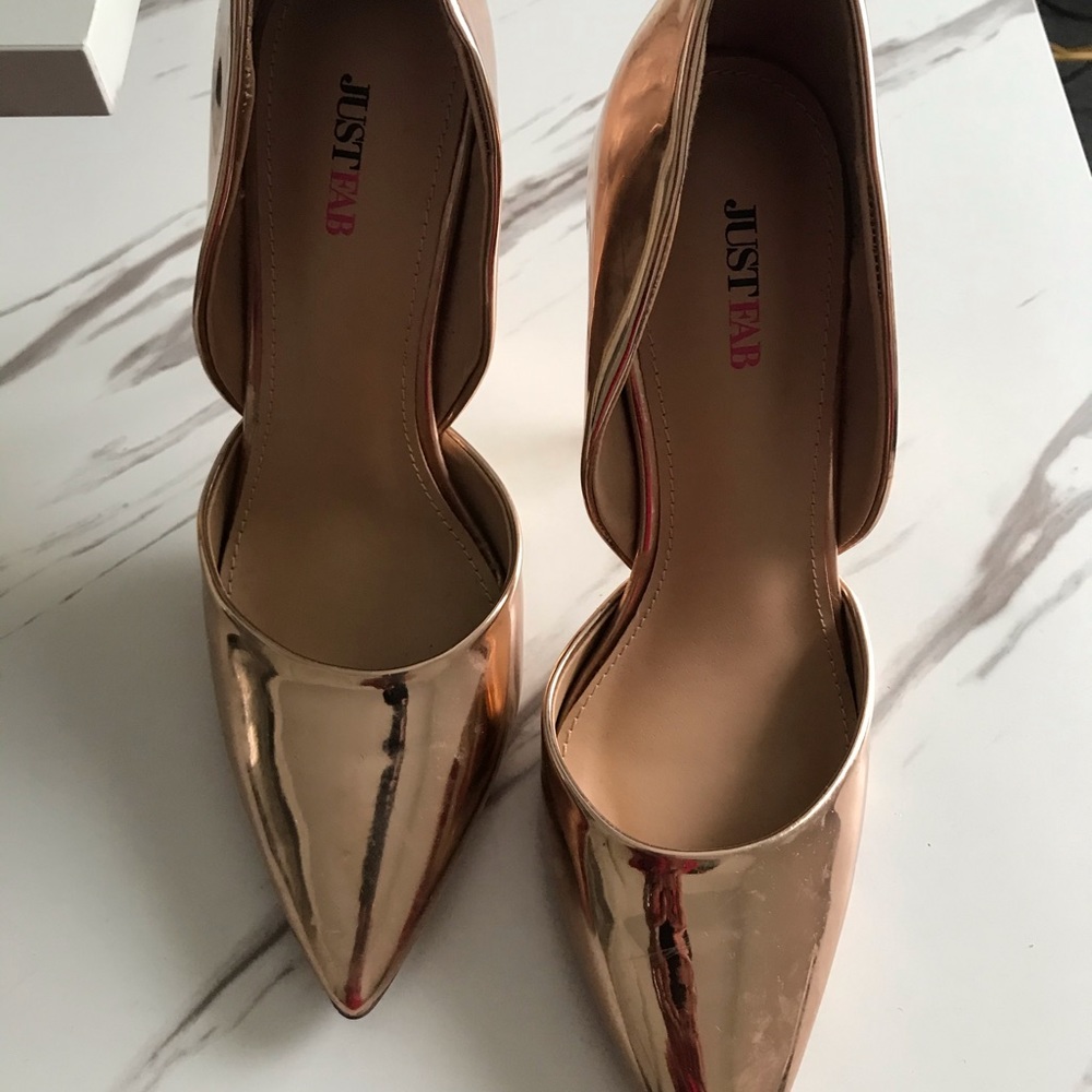 Just Fab Rose Gold Stillettos